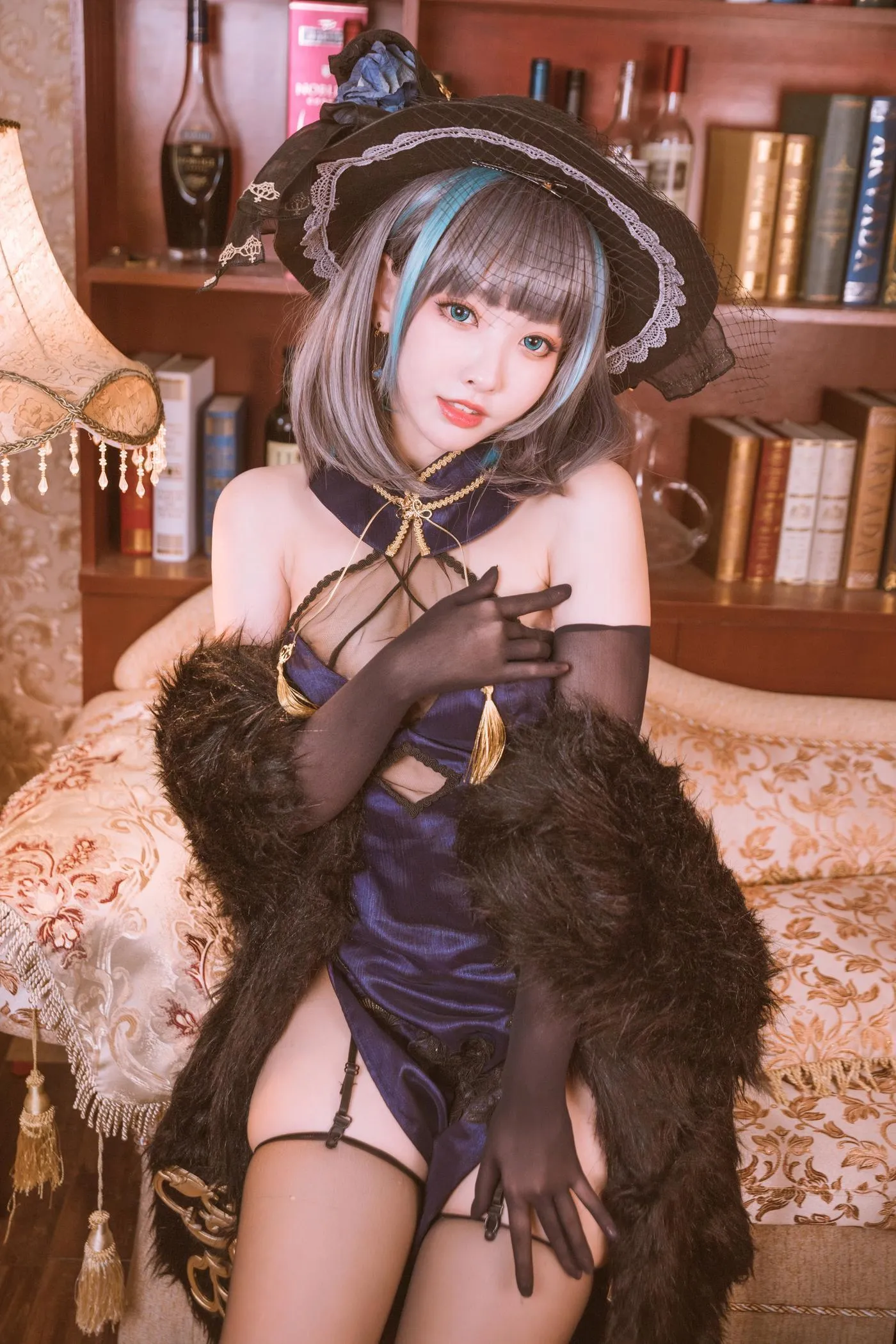 宮本桜 – NO.02 柴郡旗袍 音乐绚烂CaitSith [20P]插图7